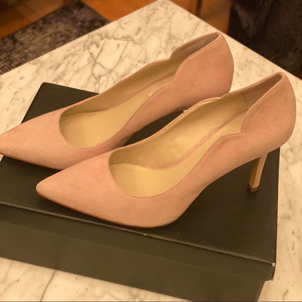 Blush Suede pumps